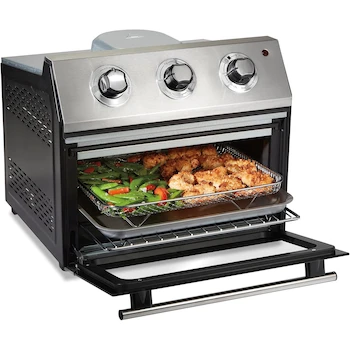 Imagen 3 de Horno Digital con Freidor con Aire Hamilton Beach Modelo 31222, Negro y Acero Inoxidable, Capacidad para 6 Rebanadas de Pan o Pizza de 30 cm, 30 Litros, Dimensiones 32.3 x 38.4 x 39.1 cm
