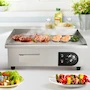 Miniatura de VEVOR 22 Inch Commercial Electric Countertop Flat Top Stainless Steel Teppanyaki Griddle with Non-Stick Iron Cooking Plate