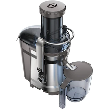 Imagen de referencia para Oster® Extractor de Jugos Plateado con Acabado Pulido, Dimensiones 46.6 x 25.4 x 52.6 cm; 7.1 kg