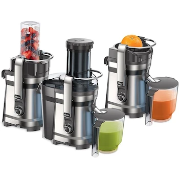 Imagen 4 de Oster® Extractor de Jugos Plateado con Acabado Pulido, Dimensiones 46.6 x 25.4 x 52.6 cm; 7.1 kg
