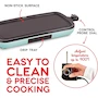 Miniatura de DASH DEG200GBAQ01 Everyday Series Electric Griddle, 19.75” x 9.5” Cooking Surface, Overall 20” x 10.5” x 2.9”, 1500 Watts, Stainless Steel/Plastic, Aqua