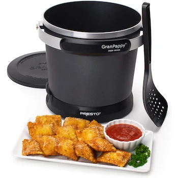 Imagen 3 de Freidora Eléctrica Profunda Presto GranPappy Modelo 05411, Color Negro, Material Aluminio, Capacidad de Aceite 6 Tazas, Dimensiones 9.87 x 10.62 x 9.18 pulgadas