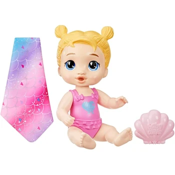 Imagen 3 de Baby Alive Hasbro Harper Hugs Chapuzón de Sirena - Muñeca de Bebé Rubia de 28 cm, Modelo G1477, Serie Harper Hugs, para Niños y Niñas desde 3 Años
