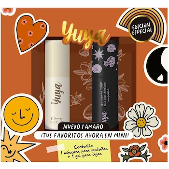 Imagen 2 de Yuya Set Edición Especial Versión Mini: Máscara de Pestañas Negra 10g + Gel Fijador para Cejas Transparente 8ml