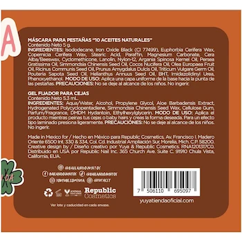 Imagen 4 de Yuya Set Edición Especial Versión Mini: Máscara de Pestañas Negra 10g + Gel Fijador para Cejas Transparente 8ml