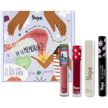Imagen de referencia para Yuya Set de Regalo con 4 Productos Top: Místico Labial Líquido Efecto Mate 6ml en Tonos Chocolate, Nude, Rosa y Rojo, Presentación Estuche Elegante para Maquillaje Diario