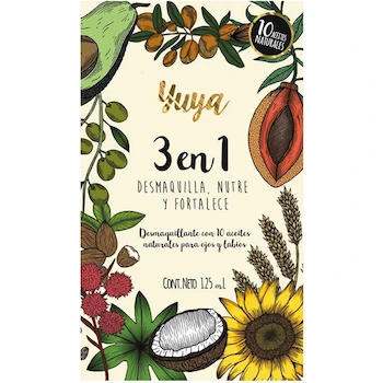 Imagen de referencia para Yuya Republic Cosmetics Desmaquillante Bifásico 3 en 1 con Extracto de 10 Aceites Naturales, Serie Yuya Republic, Modelo 7506110654315, ASIN B08YJ1K18H, Capacidad 125 ml