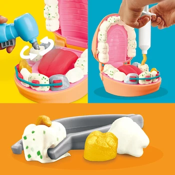 Imagen 4 de Play-Doh El Dentista Bromista - Kit de Manualidades Temática Dentista con 8 Latas de Compuesto de Modelado en 6 Colores para Niños y Niñas desde 3 Años, Serie Play-Doh, Modelo B08F2NJYRQ