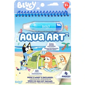 Imagen de referencia para Bluey Aqua Art de Horizon Group USA - Libro de Actividades de Revelación con Agua de 8 Páginas con Pluma de Agua, Modelo B09PGVGCH5, Encuadernado en Espiral, Serie Bluey, para Edades 3+, Incluye 4 Hojas de Arte Acuático y 4 Hojas de Historias
