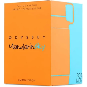 Imagen 3 de Armaf Odyssey Mandarin Sky Eau de Parfum Spray para Hombres, 3.4 Onzas (100 ml), Colección Odyssey, Fragancia Ámbar Amaderada, Lanzamiento 2023, Edición Limitada