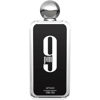 Imagen de referencia para Afnan 9PM Eau de Parfum EDP para Hombres, 100 ml Spray Líquido, Paquete de 1 Unidad, Marca y Fabricante Afnan, Modelo 9PM, ASIN B07RTQ4VM7, Altura 5.5 Pulgadas
