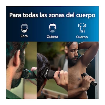 Imagen 2 de Philips Recortadora Multiusos 20 en 1 Serie 9000 MG9555/15 Negra Carga USB Inalámbrica