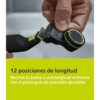 Imagen 3 de Philips Rasuradora OneBlade Pro Face QP6532/10 Negra Serie OneBlade Pro Peso 0.3 kg