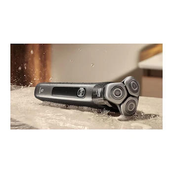 Imagen 2 de Philips Rasuradora Eléctrica para Hombres Serie 9000 Modelo X9002/30 con Recortador Integrado, Base de Carga, Cápsula Quick Clean y Funda de Viaje