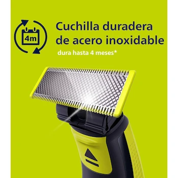 Imagen 5 de Philips OneBlade QP220/51 Repuesto de Cuchilla de Doble Cara en Acero Inoxidable, Compatible con Todos los Mangos OneBlade, Sin Rasuradora Incluida