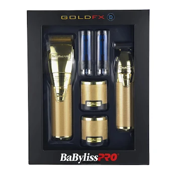 Imagen 2 de BaByliss Combo Clipper y Trimmer FXONE G Dorado, Serie FXONE, Cuerpo Metálico, Batería de Litio-Ion, Modelo FXHOLPK2ONE-GES