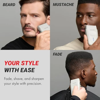 Imagen 4 de BaBylissPRO LithiumFX+ - Afeitadora Ergonómica de Doble Lámina Cord/Cordless de Litio Edición Limitada (Colección Niebla, Gris), Altura 5.25 pulgadas, ASIN B0DV7MX5JK