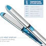 Miniatura de BaBylissPRO Nano Titanium Serie Prima3000 Ionic Straightener, Modelo BNT3000TUC, Placas de Titanio 1.25 Pulgadas, Color Plateado y Azul, Voltaje Eléctrico con Cable, ASIN B01FIODPY0