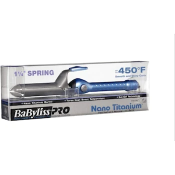 Imagen 2 de BaBylissPRO Tenaza Nanotitanio 1 1/4" Azul - Serie Nano Titanium - Modelo BABNT5125