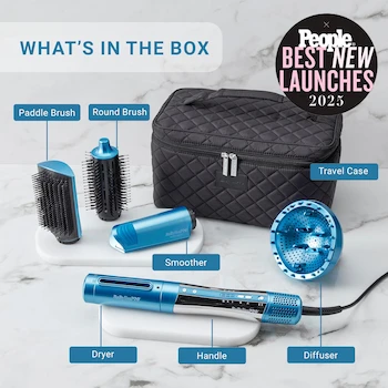 Imagen 2 de BaBylissPRO Nano Titanium Style|Switch Ionic Multi-Styler, Air-Styler y Secador de Pelo, Azul, Doble Voltaje, 5 en 1 con 5 Accesorios, Modelo BNTSS-5PK, Altura 8 Pulgadas, 1 Unidad