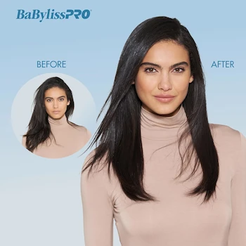 Imagen 4 de BaBylissPRO BABNT2094T Nano Titanium Ionic Flat Iron Hair Straightener, 1-3/4 Inch Titanium Plates, Blue Color, 110V Model, Limited 4-Year Warranty