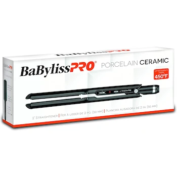 Imagen 2 de BaBylissPRO FX Porcelain Ceramic Flat Iron Hair Straightener, Professional Salon Results Model FX66015, Black Color, 1.5 Inch Plates, 500°F Max Temperature, Dual Voltage, Ionic Technology