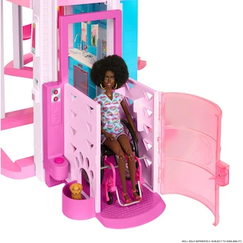 Imagen 5 de Barbie Casa de Muñecas Nueva Casa de los Sueños, Multicolor, Modelo HMX10, Serie Nueva Casa de los Sueños, para 3 Años+, 79 Piezas, Dimensiones 70.1 x 157 x 114.3 cm, Peso 11 kg