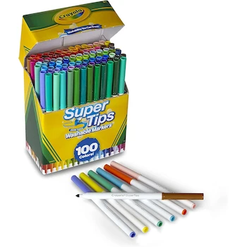 Imagen 4 de Crayola Super Tips - Set de 100 Marcadores en Colores Asortados, Paquete para Niños, Línea Super Tips, Tamaño Estándar