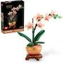 Miniatura de LEGO® Colección Botánica Mini Orquídea 10343: Set de Construcción para Adultos 18+, 274 Piezas, 25 cm Alto, 5 Flores Durazno en Flor y Brotes, Hojas Verdes, Maceta Terracota Clara sobre Plinto Efecto Madera