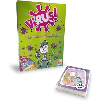 Imagen 3 de Fotorama Virus Juego de Mesa de Cartas, Marca Fotorama de México, Modelo 1194, ASIN B00PPWL80O, Edición en Español, para 2-6 Jugadores, Edad Recomendada 8+, 68 Cartas, Material Plástico y Cartón, Dimensiones 10.8 x 2.59 x 15.29 cm, Peso 140 g