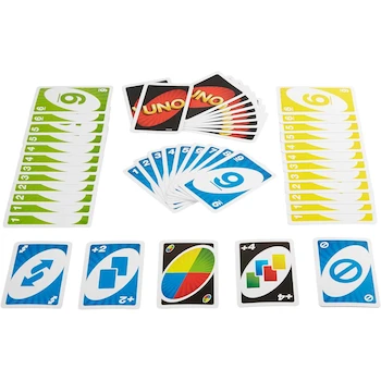 Imagen 5 de UNOTM Card Game by Mattel, Classic Edition Model B00CTH0A1Q, ASIN B00CTH0A1Q, 2-10 Players, Ages 7+, 108 Cards, Multicolor, Imported from China, Dimensions 3.5 x 0.8 x 5.2 inches, Weight 5.6 ounces