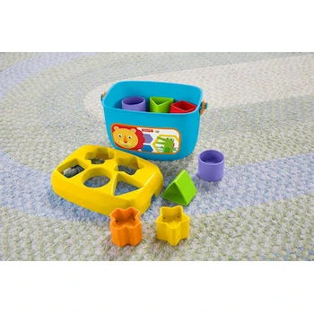 Imagen 3 de Fisher-Price Juguete Primeros Bloques del Bebé FFC84 con Cubo Clasificador de Formas Multicolor, 10 Bloques, Tamaño 13 x 12,5 x 21,01 cm, Plástico, Serie Baby's First Blocks, para Niños de 6 Meses en Adelante