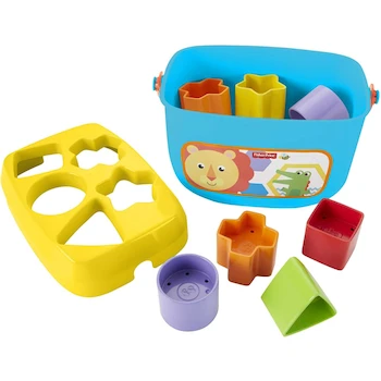 Imagen 4 de Fisher-Price Juguete Primeros Bloques del Bebé FFC84 con Cubo Clasificador de Formas Multicolor, 10 Bloques, Tamaño 13 x 12,5 x 21,01 cm, Plástico, Serie Baby's First Blocks, para Niños de 6 Meses en Adelante