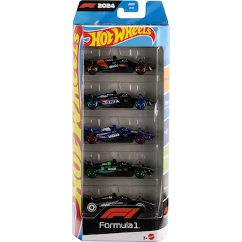 Imagen 1 de Hot Wheels Diecast Vehículo de Juguete Racing Paquete de 5 Autos Multicolor Escala 1:64 Serie Hot Wheels Modelo JGF58 para Niños de 3 Años en Adelante Tamaño 8.89x3.81x3.81 cm
