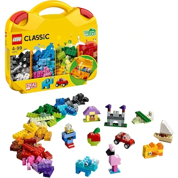 Imagen 1 de Maletín Creativo LEGO Classic 10713 - Set de Bricks Multicolor para Construcción, 213 Piezas en Plástico, Dimensiones 28.5 x 26.2 x 6.4 cm, Peso 760 g, para Niños de 4 Años en Adelante