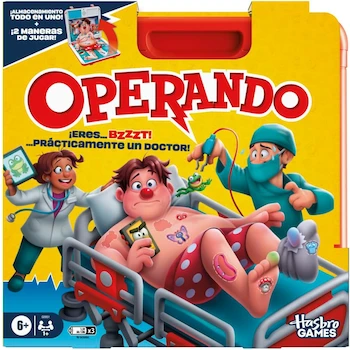 Imagen de referencia para Hasbro Gaming Operando Juego de Mesa Electrónico Multicolor, Modelo G0951, ASIN B0DQHM7JMZ, para 2+ Jugadores, Edad 6+ Años, Serie Hasbro Gaming