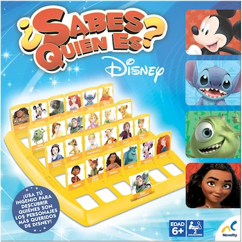 Imagen 4 de Novelty Corp - Juego de Mesa Infantil ¿Sabes Quién Es? Disney - Adivina los Personajes - 2-4 Jugadores - Colores Varios - Serie Disney - Material Cartón