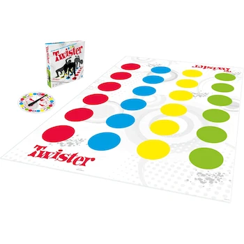 Imagen 3 de Hasbro Gaming Twister Juego de Mesa con Tapete, Ruleta con Base y Flecha e Instructivo, Modelo 98831, para 2 o Más Jugadores, a Partir de 6 Años