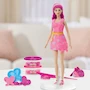 Miniatura de Hasbro Play-Doh Set de Masas Moldeables Corazones y Cabello Barbie G1357, Muñeca Auténtica 12 Pulgadas con Brazos Piernas y Cabeza Móviles, 2 Latas de Plastilina 2 oz Rosa y Morado Total 4 oz, 2 Moldes de Cabello Corto y Largo, Hoja de Patrón Prefabricada