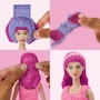 Miniatura de Hasbro Play-Doh Set de Masas Moldeables Corazones y Cabello Barbie G1357, Muñeca Auténtica 12 Pulgadas con Brazos Piernas y Cabeza Móviles, 2 Latas de Plastilina 2 oz Rosa y Morado Total 4 oz, 2 Moldes de Cabello Corto y Largo, Hoja de Patrón Prefabricada