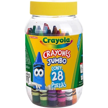 Imagen alusiva al producto Crayola 28 Crayones Jumbo, Set de 28 Piezas en Tamaño Grande para Niños, Colores Vivos y Resistentes, Marca Clásica de Arte Infantil