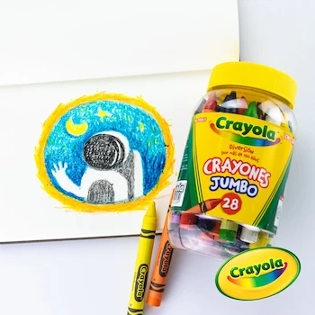 Imagen 2 de Crayola 28 Crayones Jumbo, Set de 28 Piezas en Tamaño Grande para Niños, Colores Vivos y Resistentes, Marca Clásica de Arte Infantil
