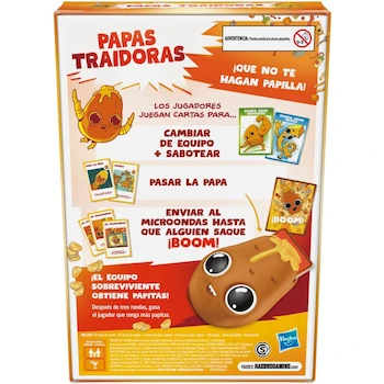 Imagen 5 de Hasbro Gaming Papas Traidoras Juego de Cartas, Juego Dinámico para Familias y Adultos, 3-10 Jugadores, +8 Años, Multicolor, Modelo E6792, Serie Hasbro Gaming, Duración 25 Min, ASIN B0CYK2THCQ