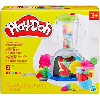 Imagen 3 de Play-Doh Licuadora de Batidos Coloridos Set de Juguete Multicolor, Modelo F9142, Serie Swirlin' Smoothies, 5 Colores de Masa 198g Total, Playset de Cocina para Niños y Niñas a Partir de 3 Años, Hasbro