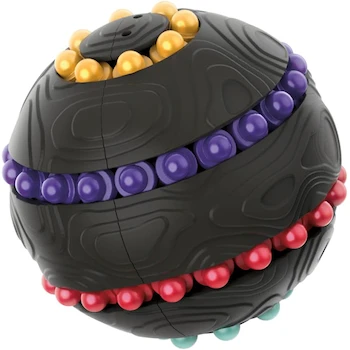 Imagen 3 de Hasbro Gaming Atomix Juego de Mesa Esfera Rompecabezas Negra Texturizada con Cuentas Perladas Multicolor, para 1 Jugador, Tamaño Portátil como una Naranja, Serie Hasbro Gaming, A Partir de 7 Años, ASIN B0DSCPT5DB