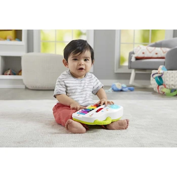 Imagen 2 de Fisher-Price Serie Rie y Aprende Perrito Piano Infantil Modelo Gfx33 Color Multicolor Tamaño 20x19x3 cm Peso 227 g para Bebés 6-36 Meses