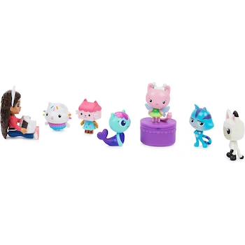Imagen 4 de Gabby’s Dollhouse Set de Regalo Multicolor con 7 Figuras de Juguete (Gabby y Gatitos Amigos), Caja Sorpresa y Accesorio, Modelo 6060440, Tamaño 29.36 x 5.41 x 27 cm, Peso 141.07 g, Serie Gabby’s Dollhouse, Juguetes para Niños y Niñas a Partir de 3 Años