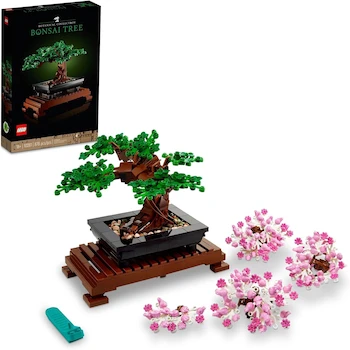 Imagen de referencia para LEGO Icons 10281 Bonsái Árbol Artificial Decorativo con Hojas Verdes y Flores Rosas, Set de Construcción para Adultos, 878 Piezas, Modelo 10281, Decoración para Hogar u Oficina