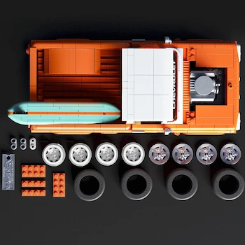 Imagen 4 de Mattel Brick Shop Hot Wheels Juguete de Construcción Elite Custom Chevy '62 Pickup Escala 1:16 Plata Metal Die-Cast con Placa de Colección Exclusiva Serie Hot Wheels Elite 1:16