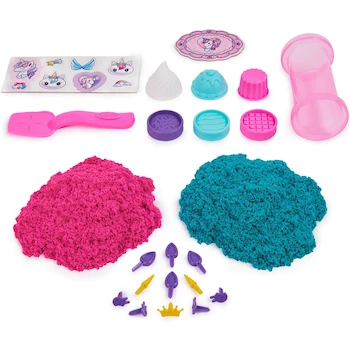 Imagen 2 de Kinetic Sand Set de Juego Tienda de Pasteles de Unicornio, 453 g de Arena Cinética Original (Turquesa y Rosa), 8 Herramientas Temáticas de Unicornio, Modelo B09V5RGR8L, Serie Unicorn Bake Shoppe